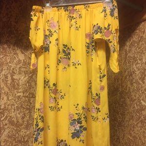 Yellow floral dress